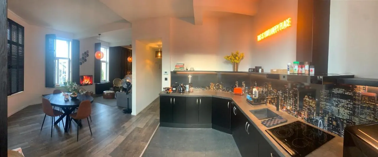 Apartment Sleep Inn - Black And Gold Loft Antwerp Cityview