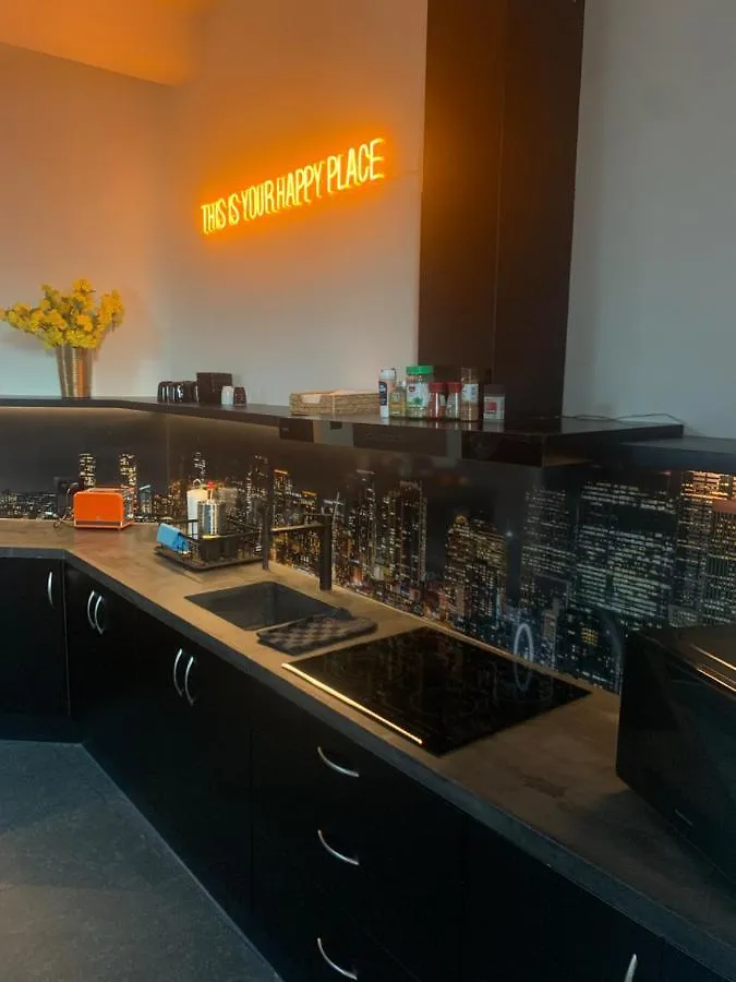 Apartment Sleep Inn - Black And Gold Loft Antwerp Cityview Belgium